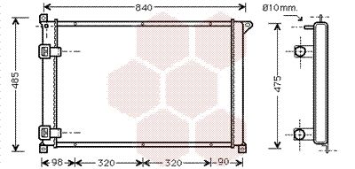 VAN WEZEL Radiaator,mootorijahutus 43002265